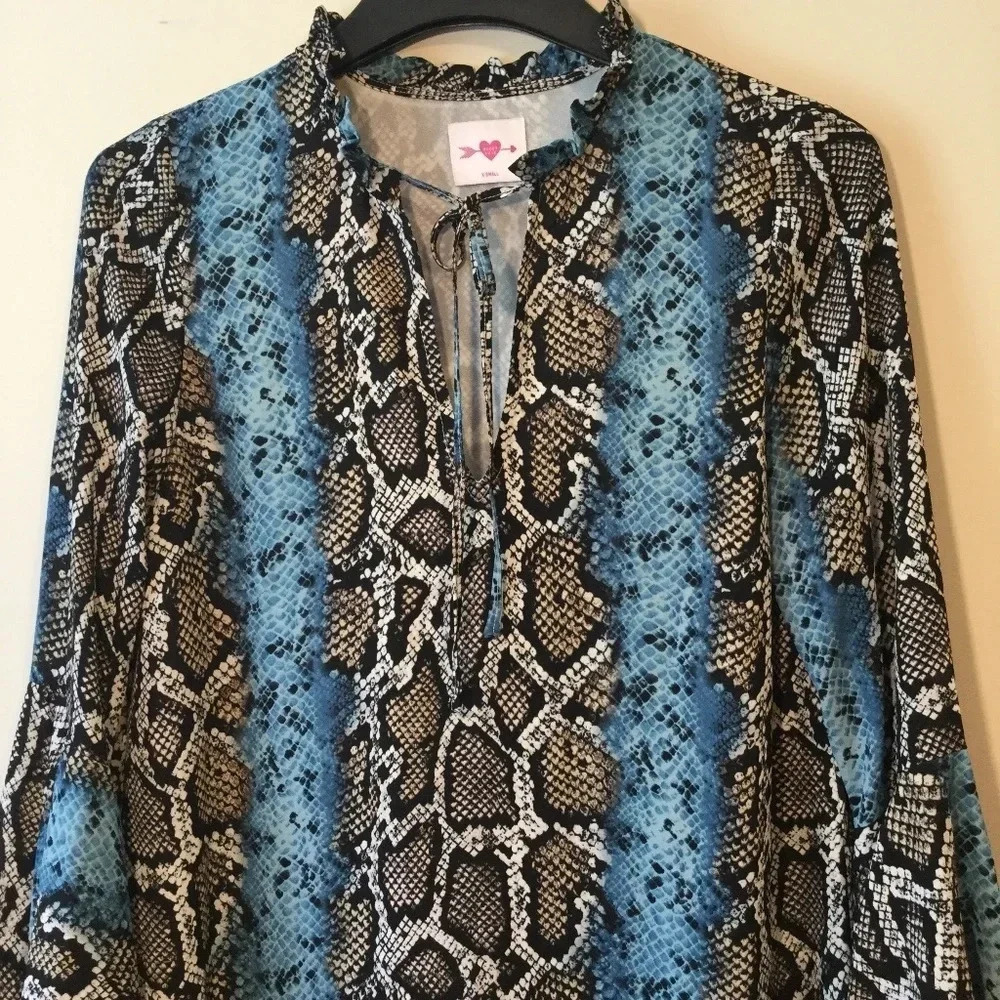 Buddy Love Teddy Python Print Tunic/Mini Dress - image 2